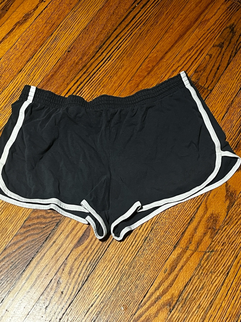 Black Women’s Athletic Shorts with White Trim